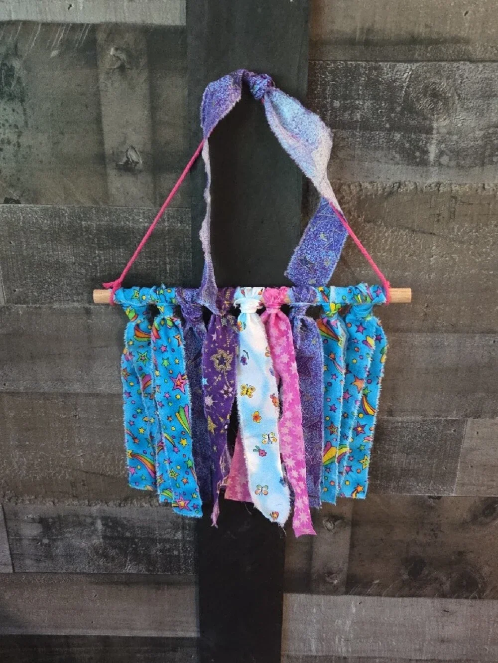Handmade Multicolor Boho Chic Garland w/Matching Wall Hanging Approx. 56